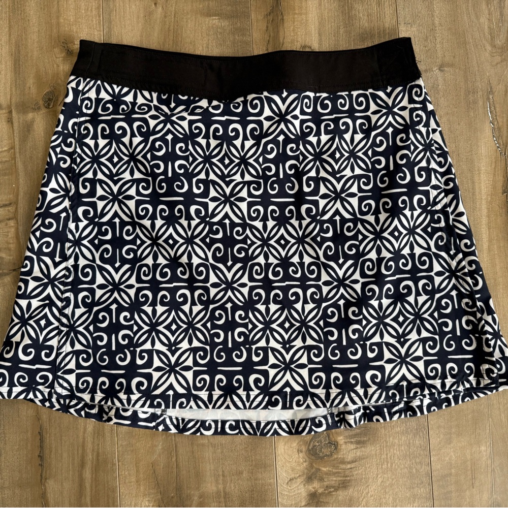 RipSkirt Hawaii‎ Wrap Skirt Women Small Navy White Printed Beach Adjustable
